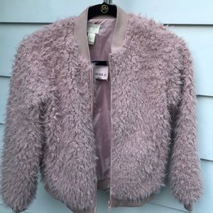 ❤️❤️ Forever21 Girls Faux Fur Dusty Pink Jacket